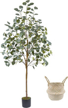 Load image into Gallery viewer, Realistic 5ft Tall Eucalyptus Plant - Perfect Faux Floor Decor for Home &amp; Office