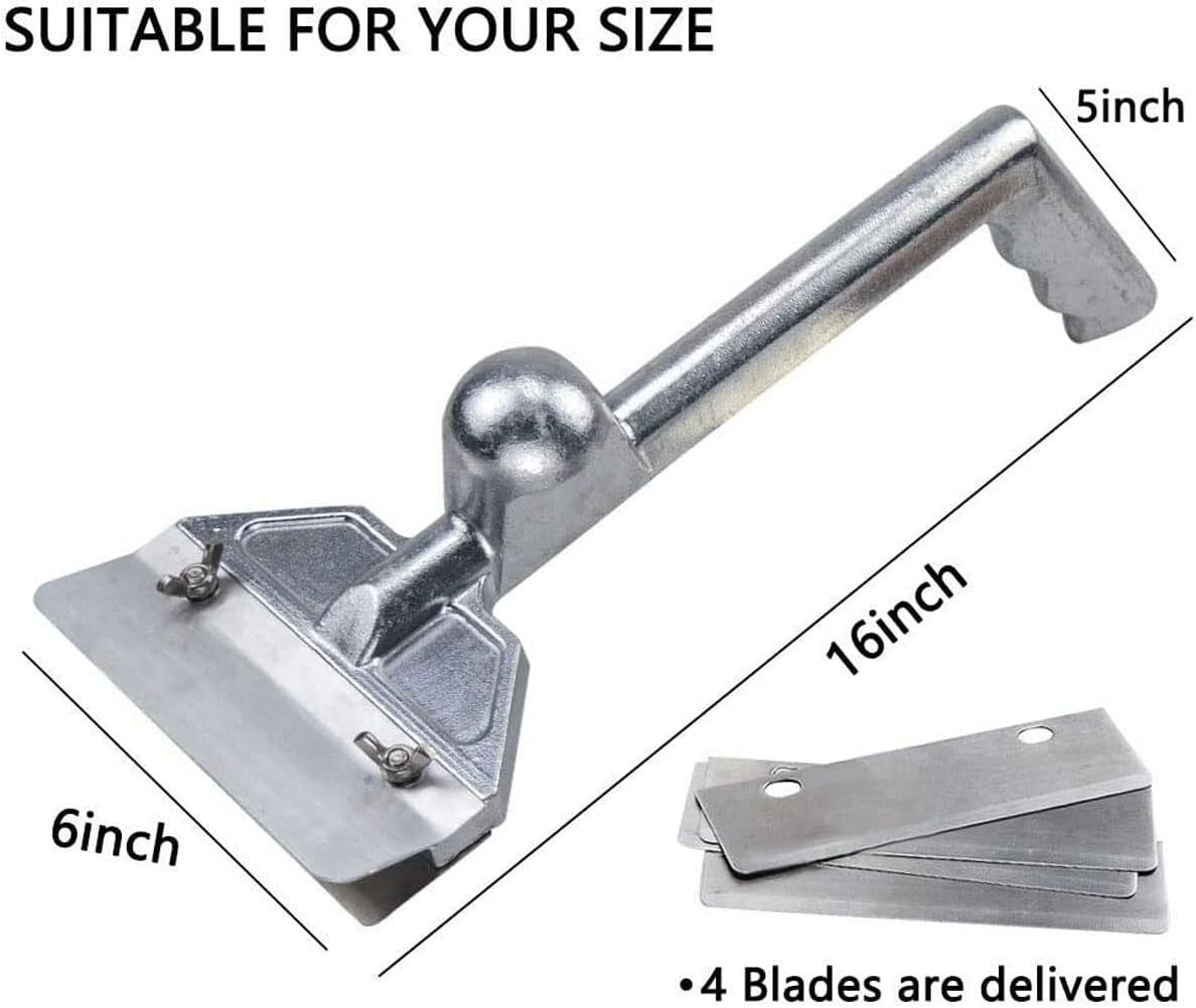 Professional Grade Grill Cleaning Kit - Includes Heavy Duty Scraper & 5 Blades