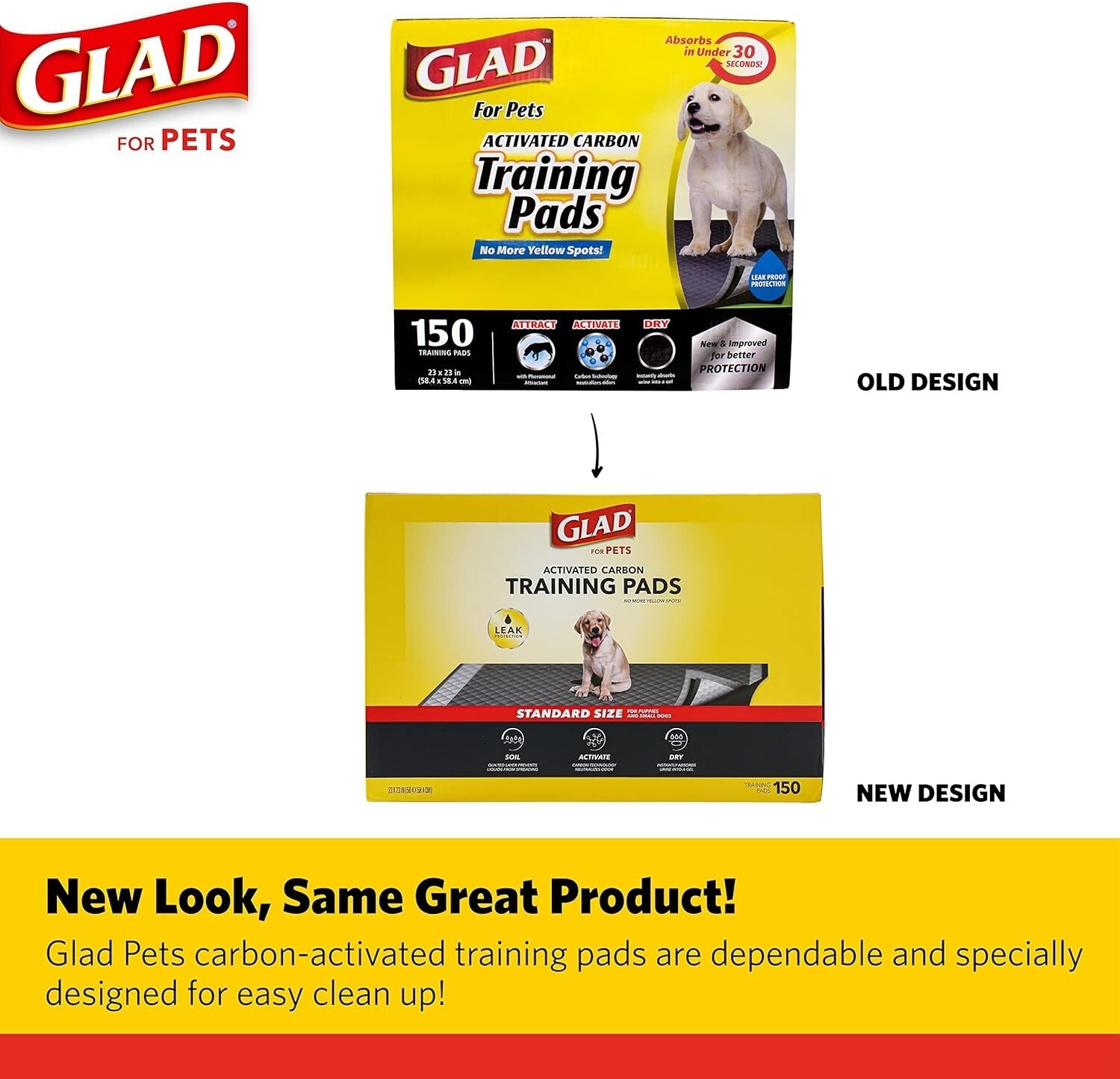 Charcoal Puppy Pads - 150 Count Super Absorbent Disposable Dog Pee Pads, 23"x23"