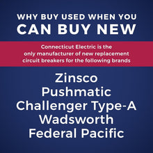 Load image into Gallery viewer, 20 Amp Thick Series Circuit Breaker - Plug-in One Pole for Zinsco Panels
