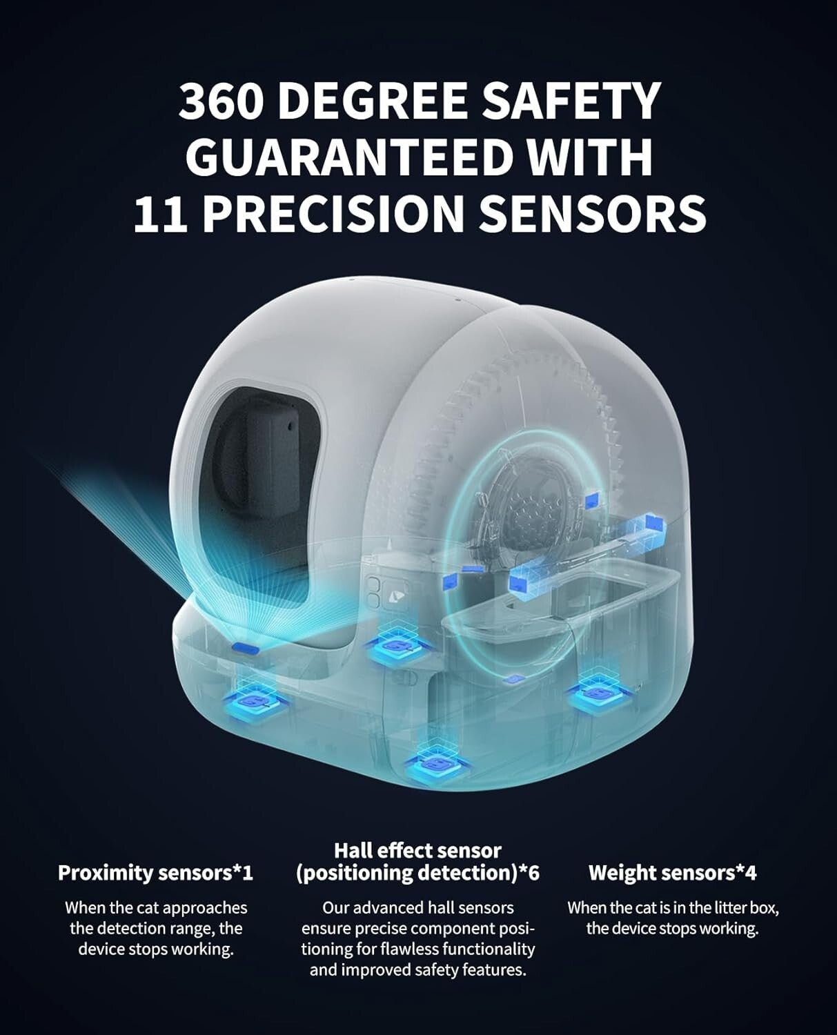 Extra Large Self-Cleaning Cat Litter Box for Easy Maintenance & Odor Control