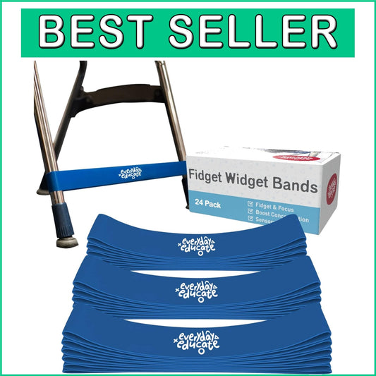 Chair Bands for Kids - Engage Muscles & Improve Focus - 24 Rubber Fidget Bands