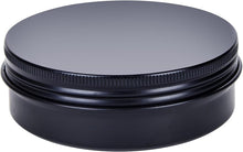 Load image into Gallery viewer, 50 Pack of 4oz Black Aluminium Tins with Screw Lids - Perfect for Crafts