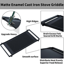 Load image into Gallery viewer, Upgrade Your Cooking with 19.6" Cast Iron Griddle Compatible with GE Stoves