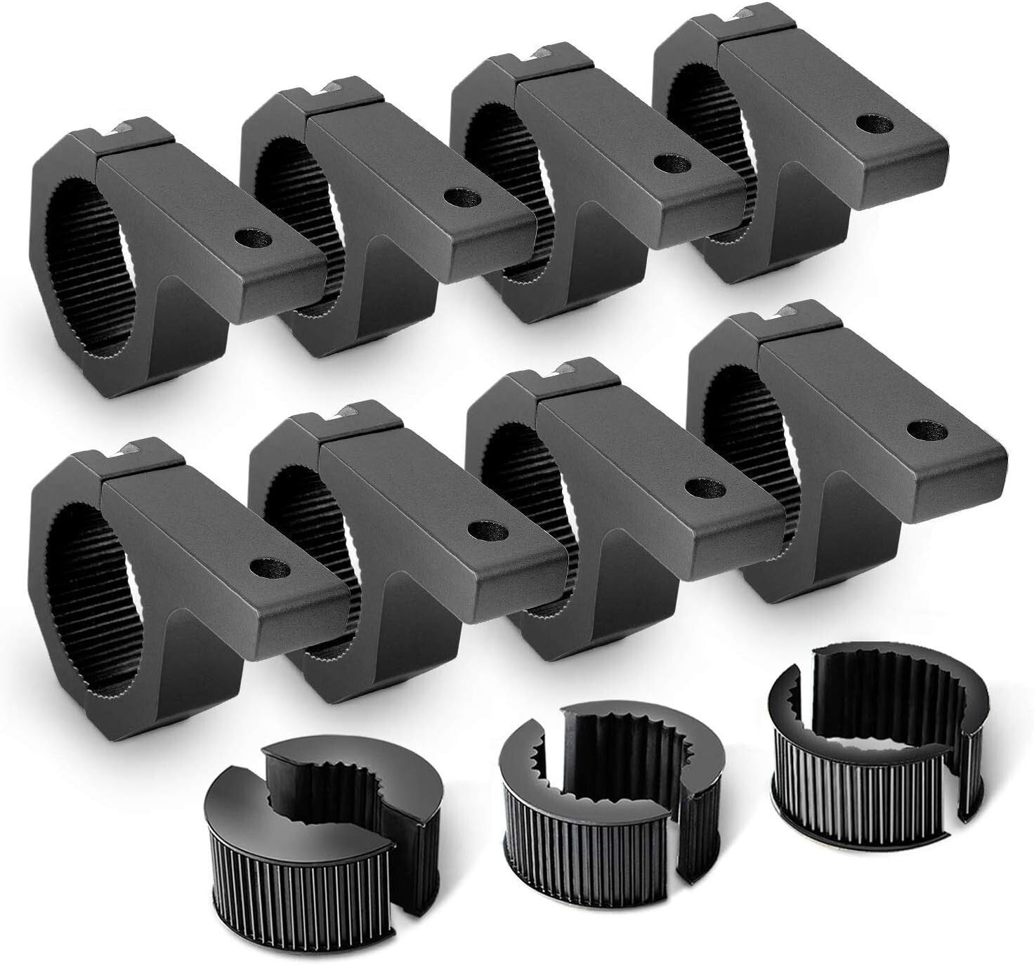 8 Count Sturdy Aluminum Light Bar Mounting Brackets - Vibration Dampening Design