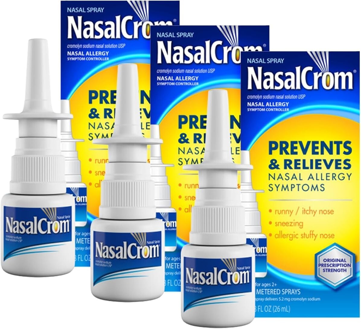 200 Count Allergy Nasal Spray - Prevents Symptoms, Non-Drowsy & Steroid-Free