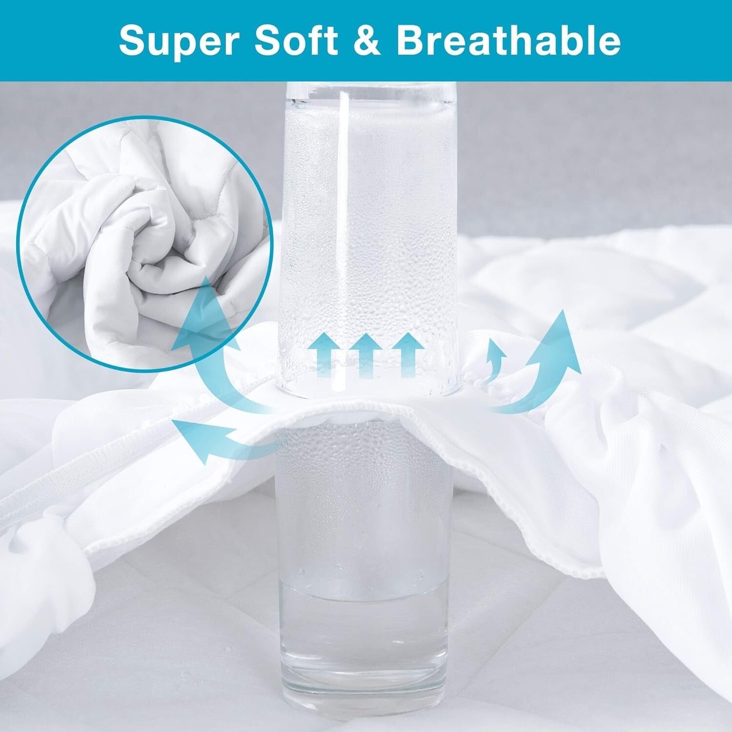 Ultra Soft Waterproof Mattress Pad Cover for Split Top King Beds – Deep Pocket