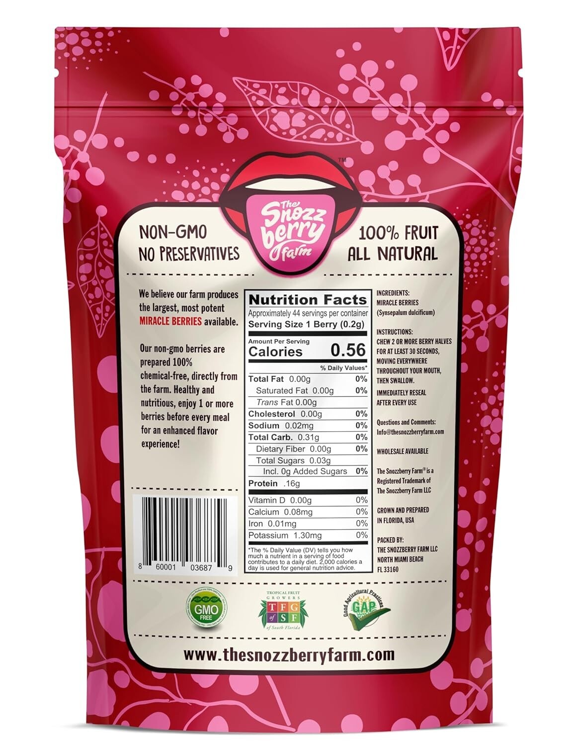 Bulk Miracle Berries - 175 Halves of Ledidi Fruit for Low-Sugar Flavor Magic!