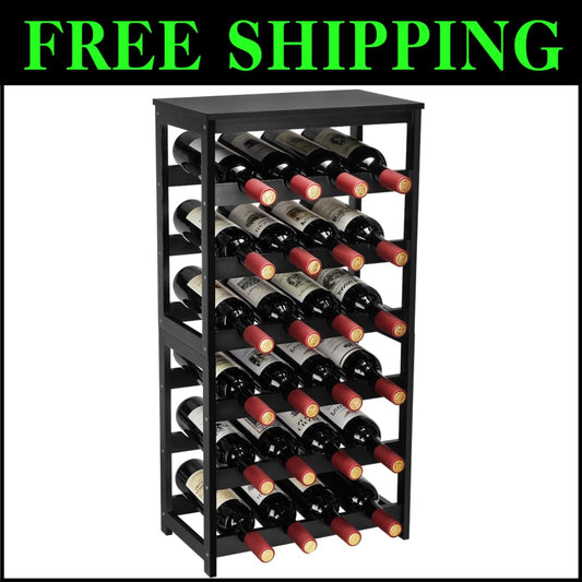 Versatile 6-Tier 24-Bottle Wine Rack: Perfect for Home Bars and Dining Rooms