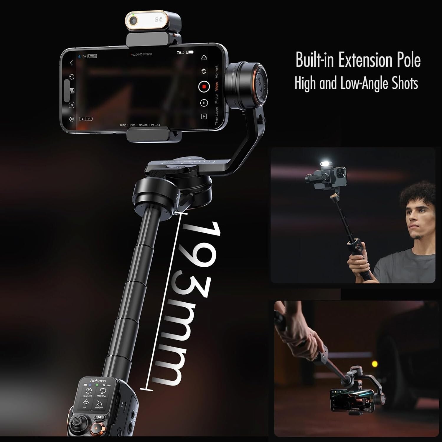 iSteady M7 Smartphone Gimbal Stabilizer with Touchscreen Remote & Fill Light