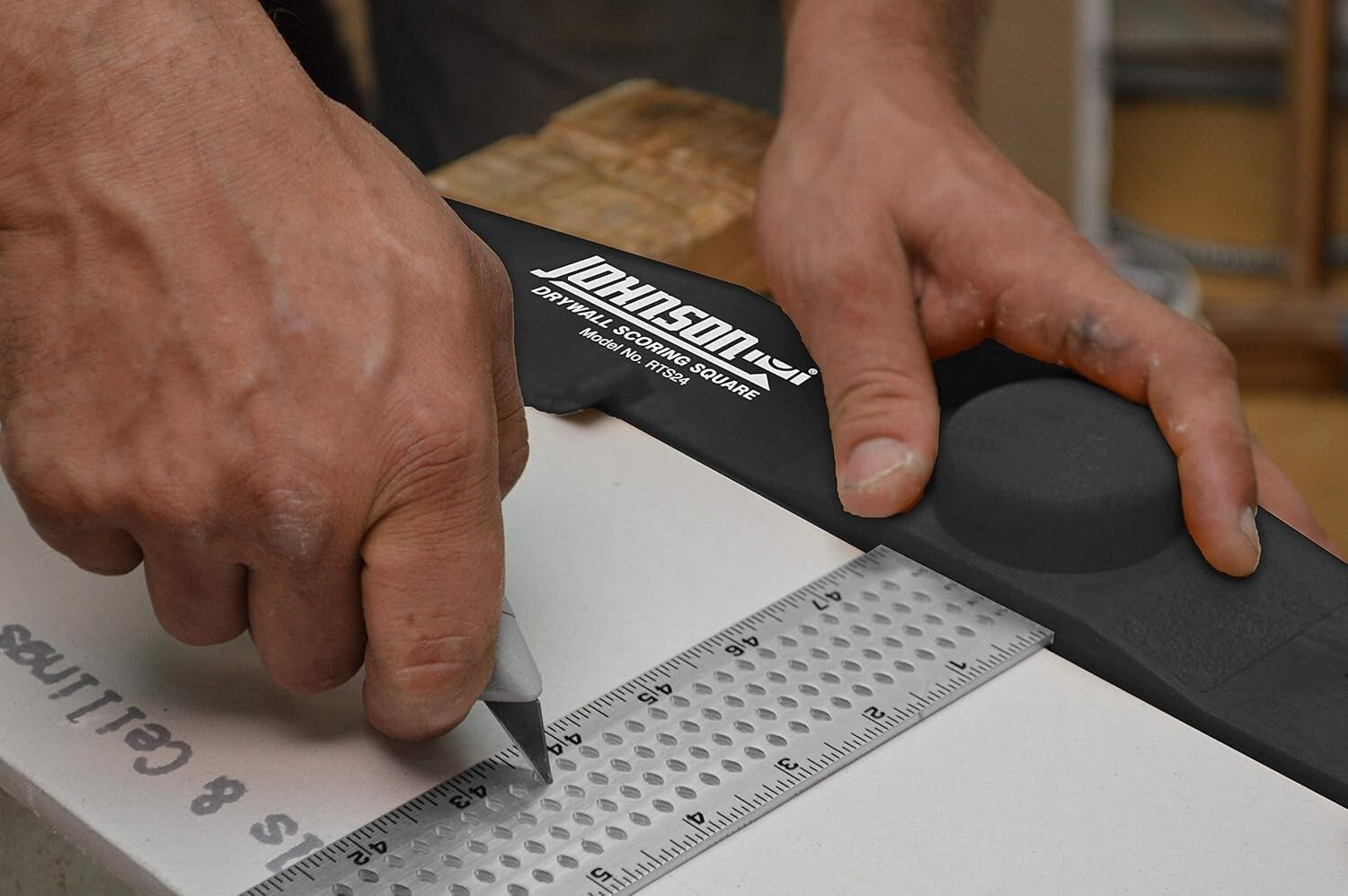 24" RockRipper Drywall Square with Structo-Cast Head - Durable Scoring Tool