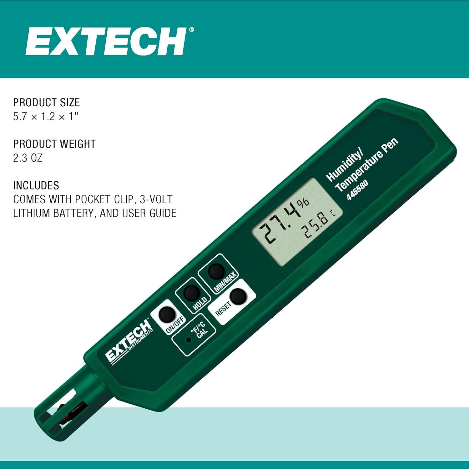 Eco-Friendly Pocket-Sized Humidity & Temperature Meter with LED Indicators