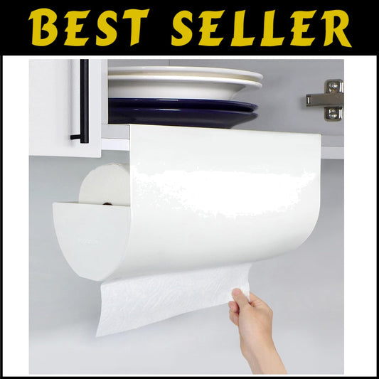 Elegant Under Cabinet Paper Towel Holder - Space-Saving Self-Adhesive Design