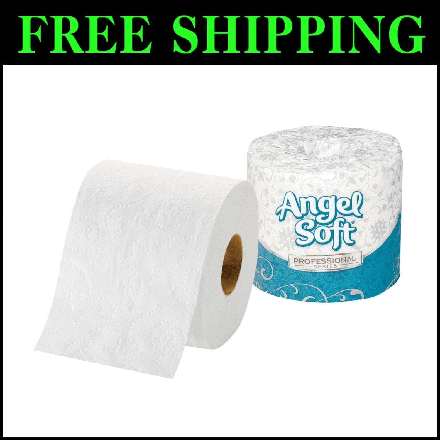 Angel Soft Professional 2-Ply Toilet Paper Pack of 40 Rolls, Soft & Sustainable