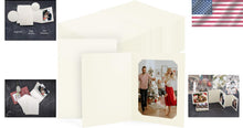 Load image into Gallery viewer, Modern Ivory Cardboard Photo Folders, 100-Pack for Special Events and Home Decor