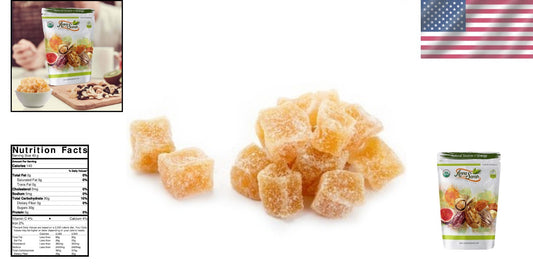 Authentic USDA Organic Dried Crystallized Ginger - 5 Lbs Resealable Pack