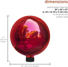 Load image into Gallery viewer, 10" Weather-Resistant Art Deco Glass Gazing Sphere for Home &amp; Garden