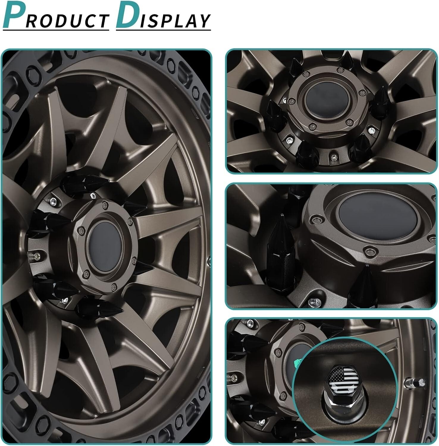 Durable 24PC M14X1.5 Lug Nuts Kit - Anti-Theft Alloy with Spline Keys Included