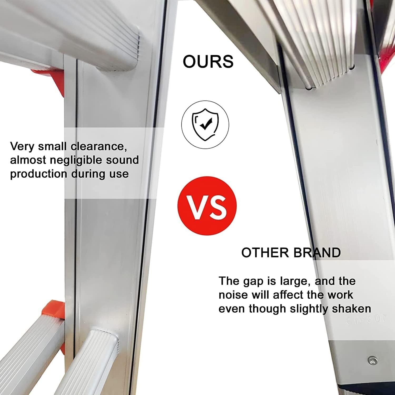 Secure 4-Step Multi-Position Ladder with Anti-Slip Bars - Home & Outdoor Use