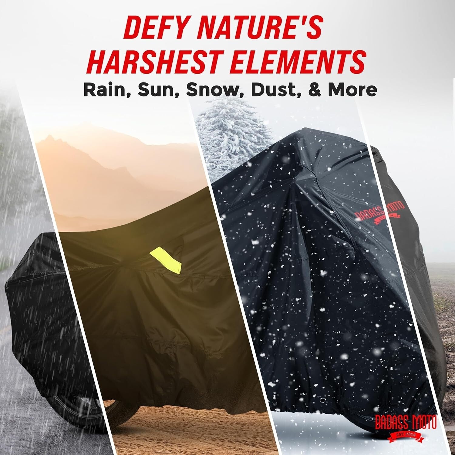 12-Layer Motorcycle Cover Waterproof - Ideal for Outdoor Protection & Security