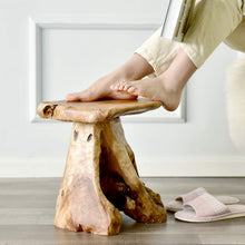 Load image into Gallery viewer, Compact 14" Tree Stump Stool with Unique Shape - Ideal Plant or End Table