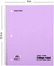 Load image into Gallery viewer, 24-Pack College Ruled Pastel Notebooks with Soft Cover &amp; Micro-Perforated Pages