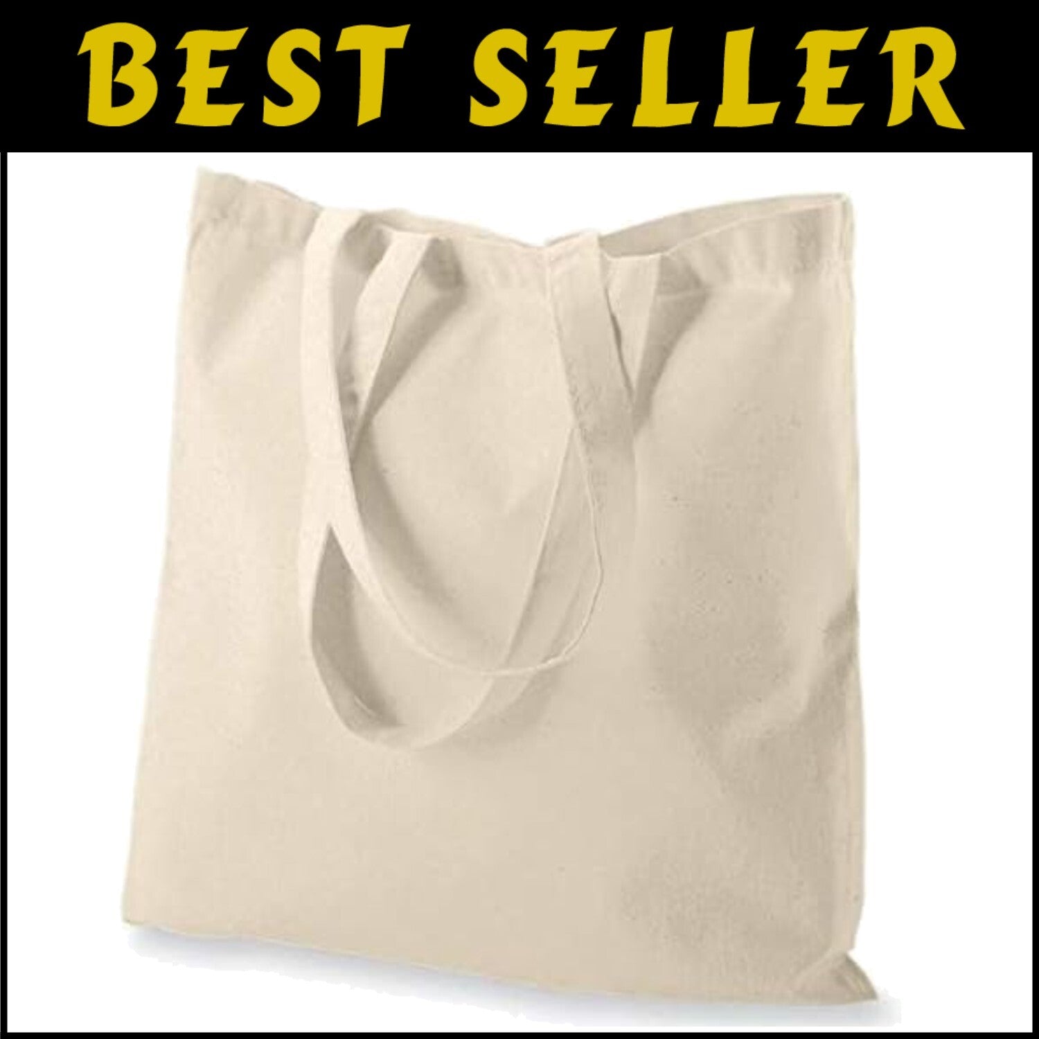 50 Lightweight Natural Cotton Tote Bags - Eco-Friendly, Durable, and Stylish