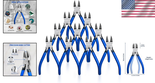 Flush Cutting Pliers 10 Pack - 6-Inch Wire Cutters for Jewelers and Crafters