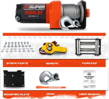 Load image into Gallery viewer, Compact 2500 lb Electric Winch with Steel Cable - Perfect for Boats &amp; Trailers