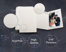 Load image into Gallery viewer, Modern Ivory Cardboard Photo Folders, 100-Pack for Special Events and Home Decor