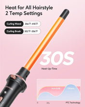 Load image into Gallery viewer, Versatile Ceramic Curling Iron Set with Brush, 5 Barrels &amp; Heat Resistance Glove