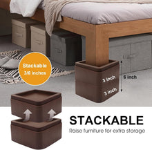 Load image into Gallery viewer, Stackable Bed &amp; Furniture Risers - Heavy Duty 6000lbs Capacity for Every Room