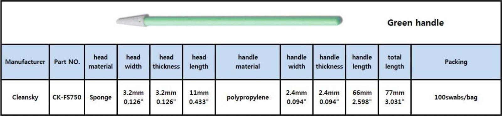 500-Pack Pointed Foam Tip Swabs - Lint-Free for Electronics & Optical Lens Care
