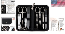 Load image into Gallery viewer, Professional Manicure and Pedicure Set - Made in Solingen, 8-Piece Grooming Kit