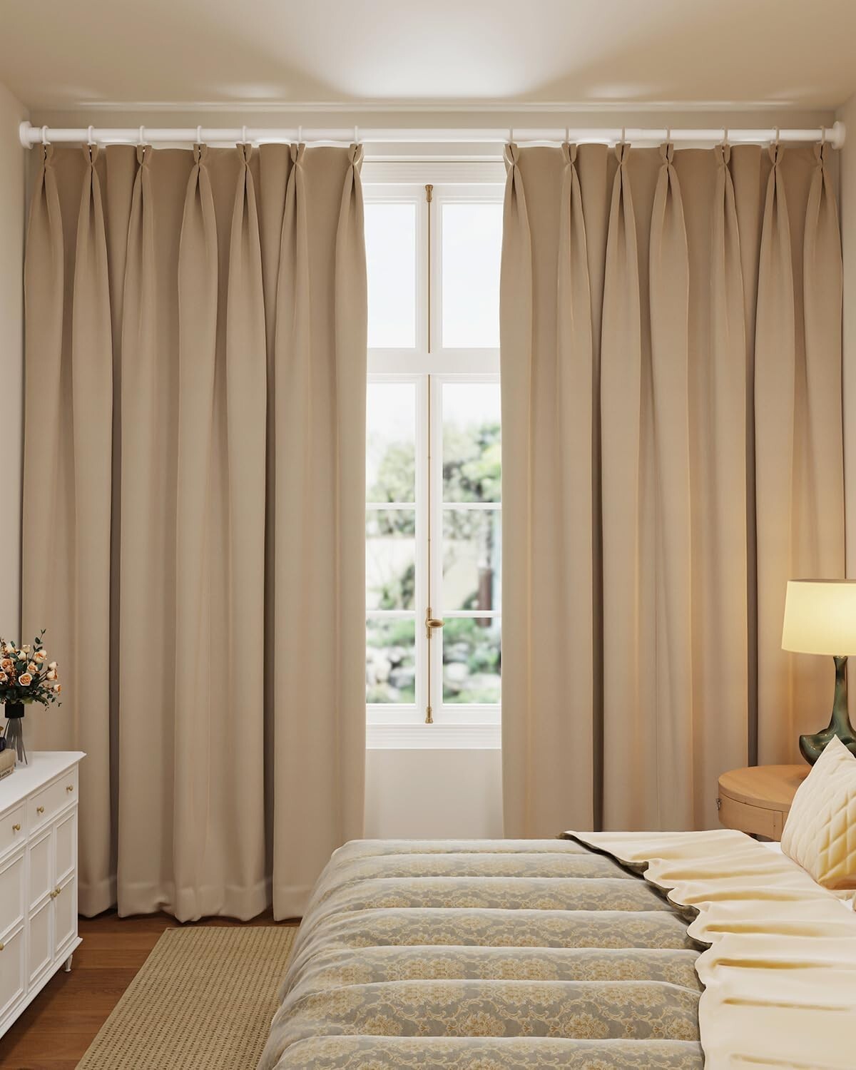 Durable No-Drill Tension Curtain Rods 66-120 Inch - Stability for Every Window