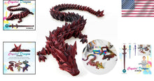 Load image into Gallery viewer, Mythical 30-Inch Articulated Dragon - Interactive Gift for Kids &amp; Collectors