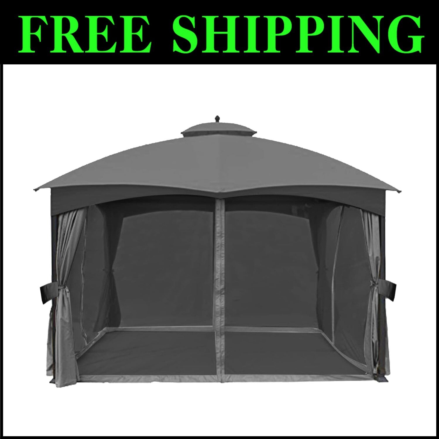 Replacement Mosquito Netting Walls for 10' x 12' Gazebo - Weather Resistant