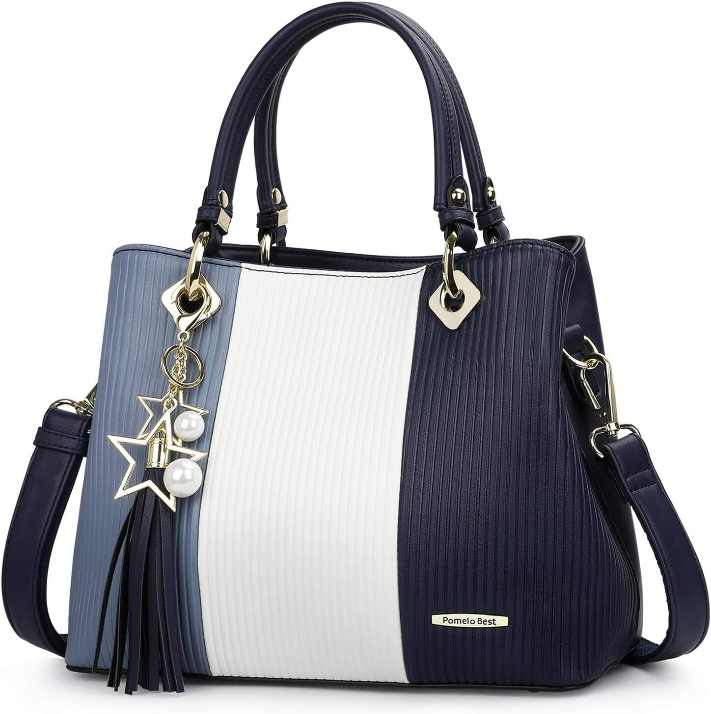 Elegant Women's Satchel - 8 Pockets, Quality PU Leather, Perfect for Gifting