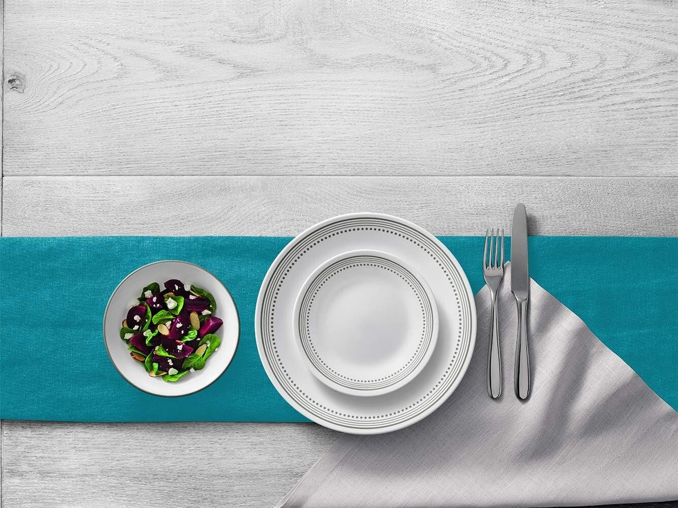 Elegant 18-Piece Dinnerware Set - Lightweight Chip Resistant Glass, Mystic Gray