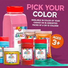 Load image into Gallery viewer, Artisan 3D Sand Art Supplies - 25 lbs of Safe Colorful Sand for Creative Play