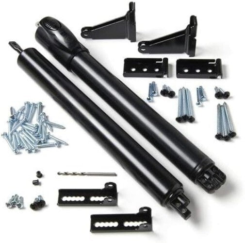 All-in-One Black Storm Door Top & Bottom Closer Kit - Lightweight & Easy Install