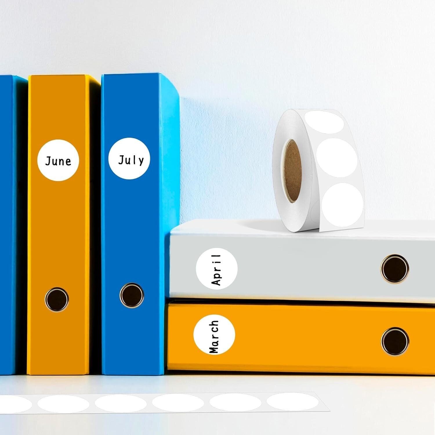 1 Inch Round Dots Label Dispenser - 10000 Adhesive Stickers for Crafts & More