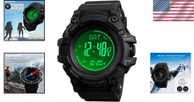Load image into Gallery viewer, Men's Digital Altimeter Barometer Thermometer Watch - Waterproof &amp; Lightweight