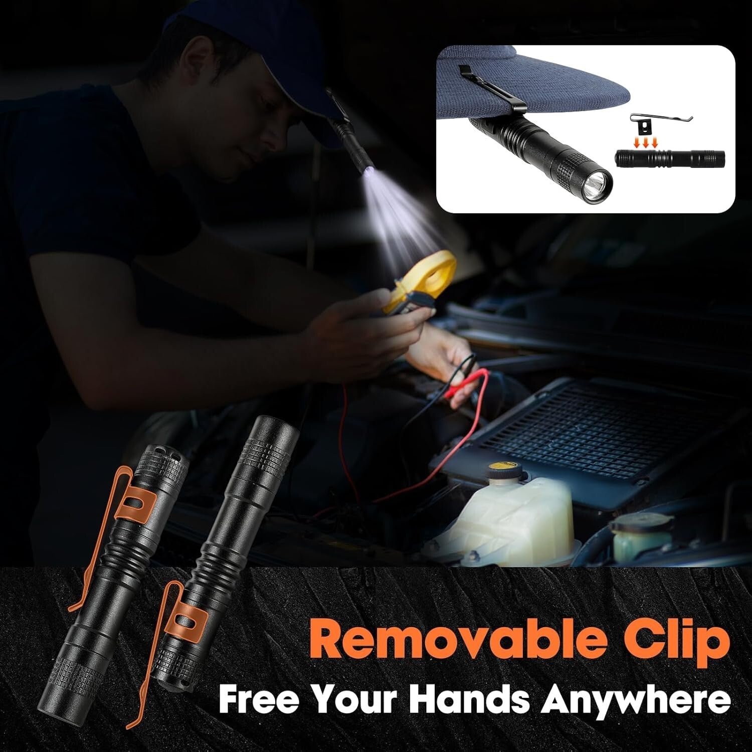 16-Pack Mini LED Pen Flashlights - Waterproof Pocket Lights for Outdoor Use