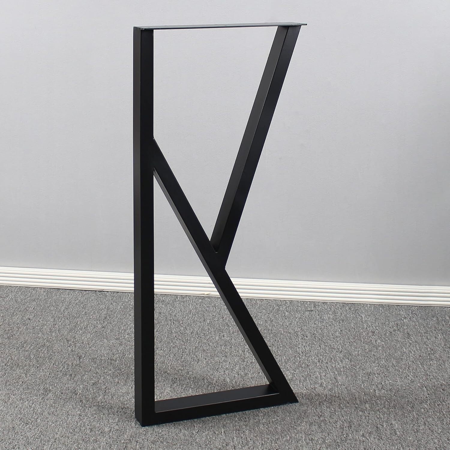 Heavy-Duty 35'' Rustic K-Shape Table Legs - Ideal for Industrial Style Furniture