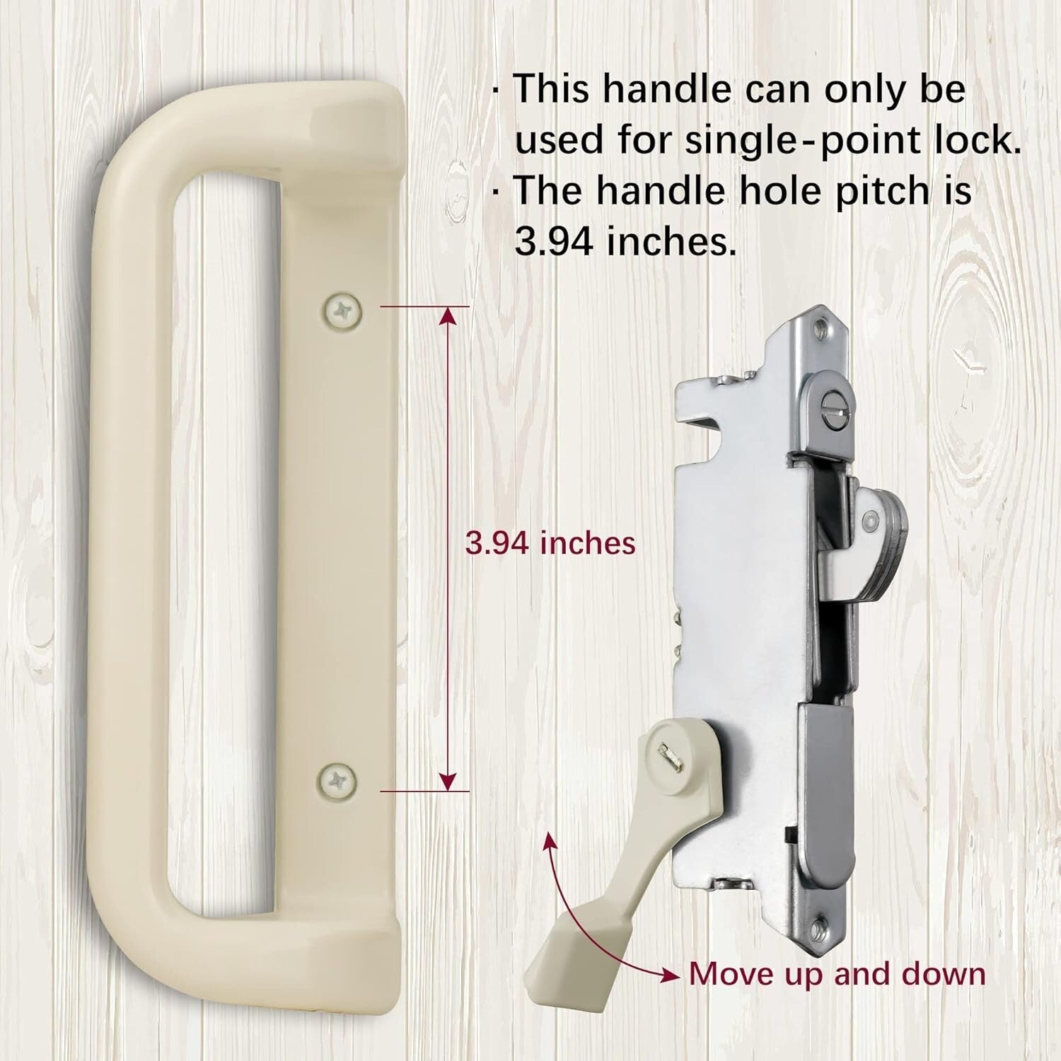 Aluminum Patio Sliding Door Handle Set with Mortise Lock - Attractive Design