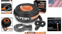 Load image into Gallery viewer, Ultimate 1/2in Synthetic Winch Rope 92ft Kit with Forged Hook for Off-Road Use
