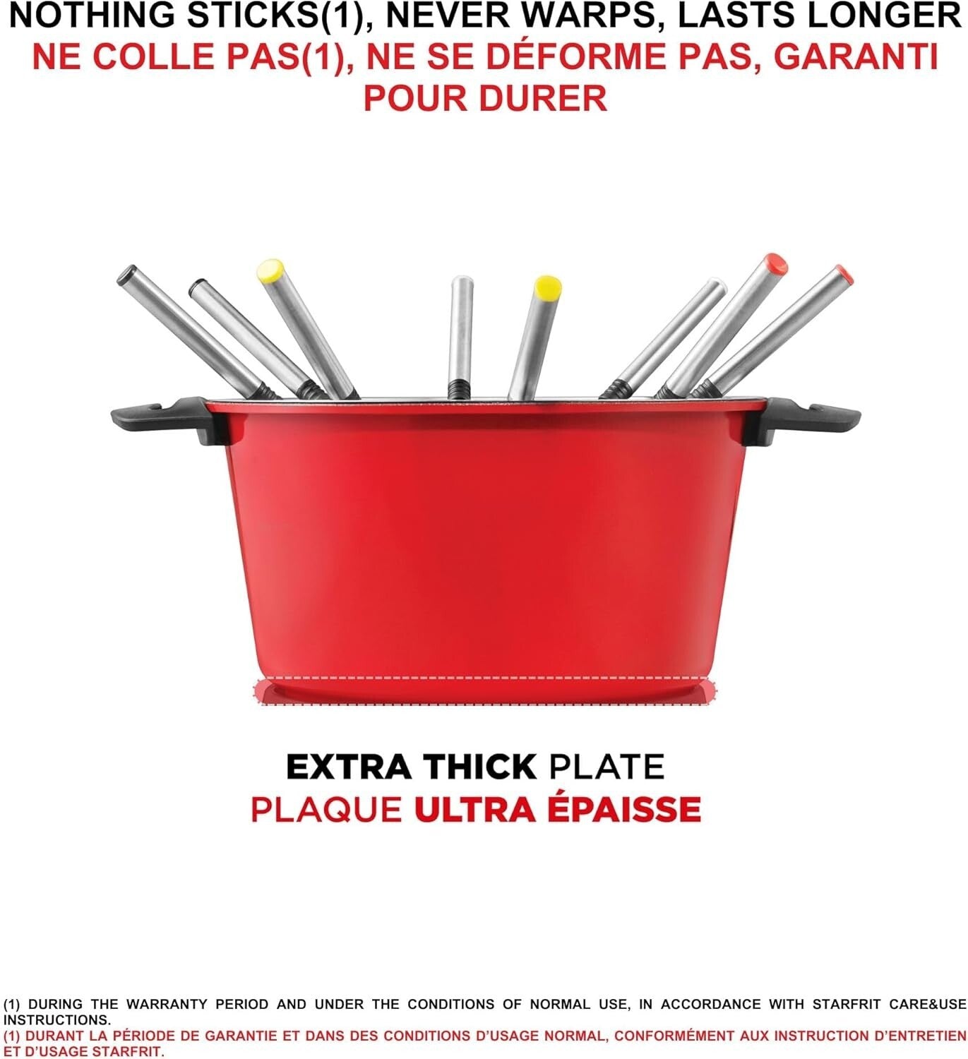 13PC The Rock Fondue Set with Quick Release Cord - 3.2QT Capacity for Gatherings