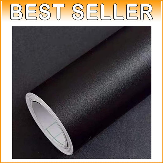 Durable Matte Black Peel and Stick Wallpaper - Easy Install & Bubble-Free Design