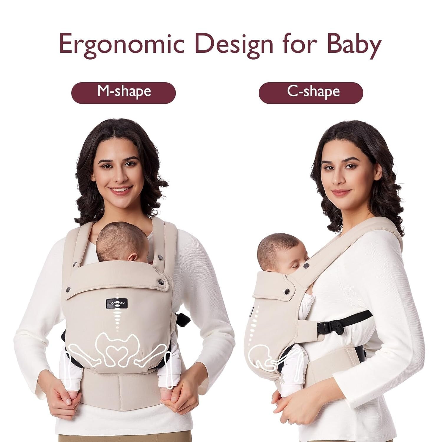 3-in-1 Lightweight Baby Carrier with Lumbar Support - Ideal for Growing Babies